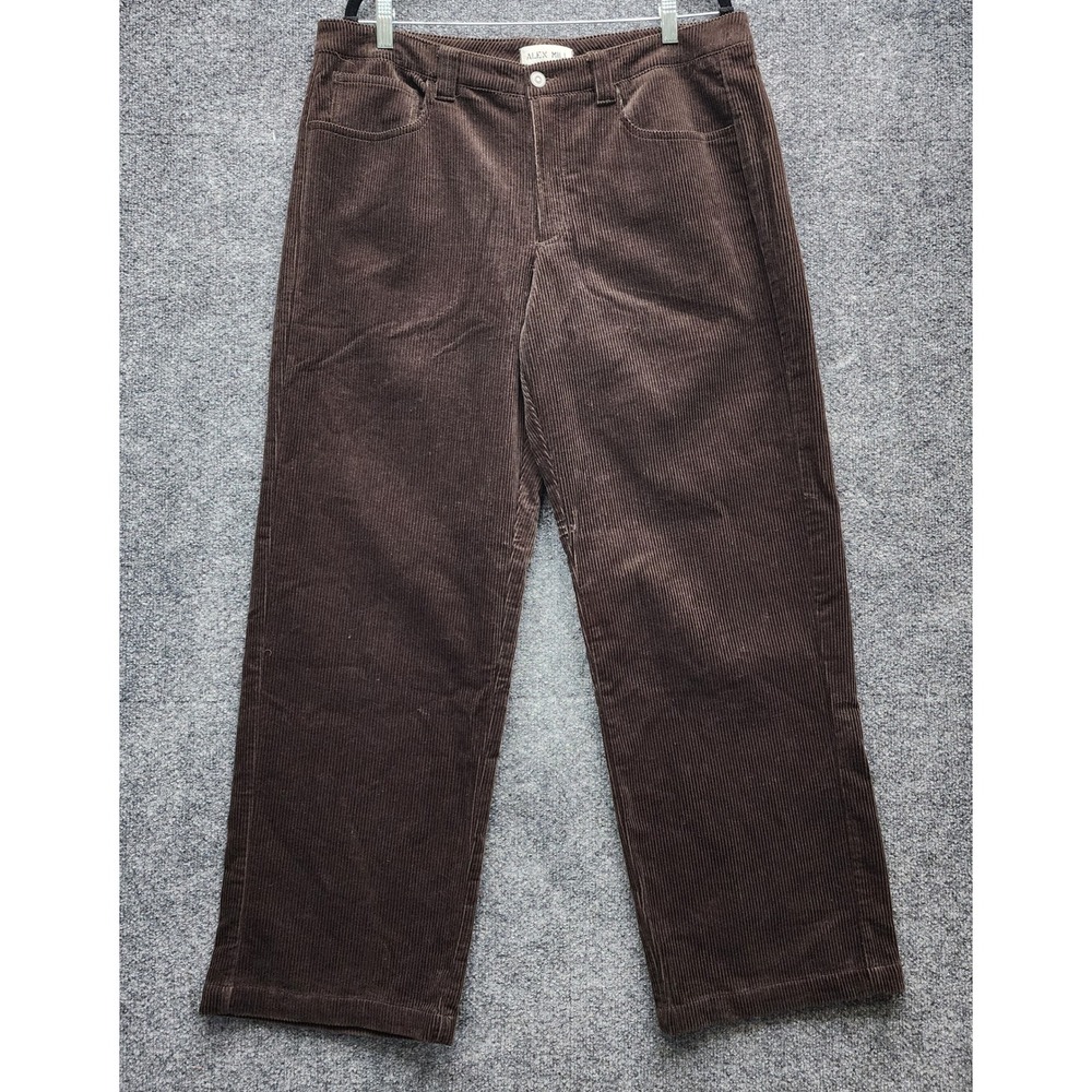 Alex Mill Women's Brown Corduroy Wide Leg Pants Dark Academia Preppy Workwear 16